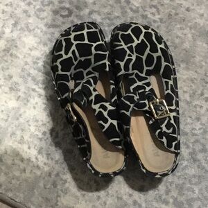 Alegria Black and White Women's Shoes